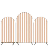 Rosa Weiß Streifen Thema Glücklich Geburtstag Bogen Hintergrund Bausatz